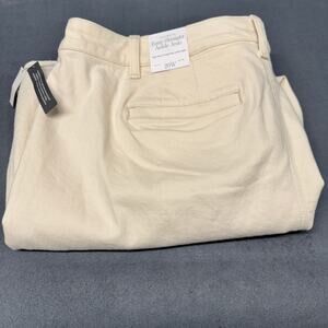Talbots Jeans Womens 20 W (42x27) Cream Easy Straight Ankle Neutral Coastal NEW